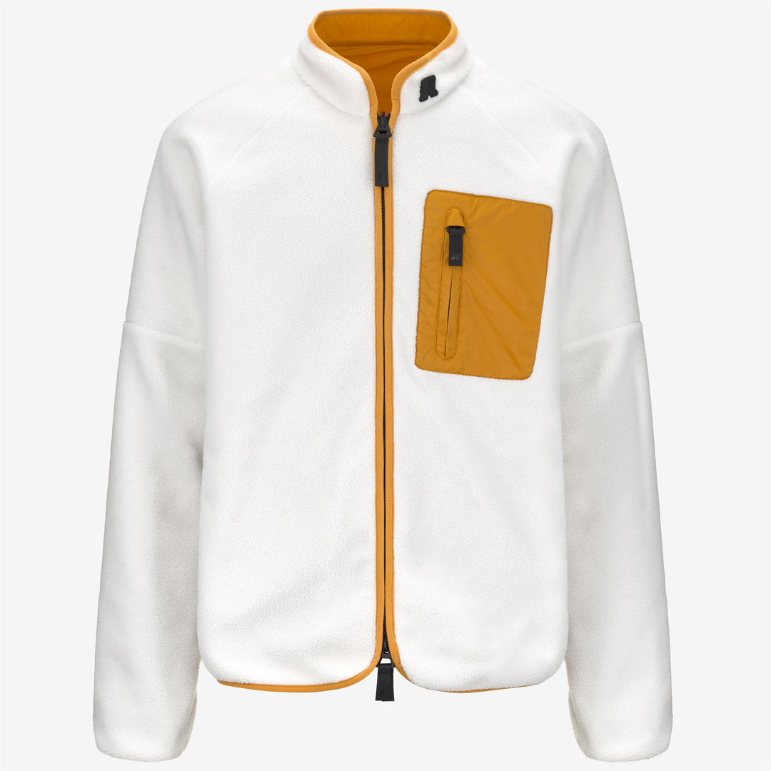 Fleece Man BESSANS Jacket WHITE G - YELLOW INCA Photo (jpg Rgb)			