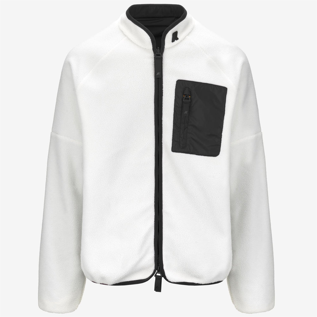 Fleece Man BESSANS Jacket WHITE G - BLACK Photo (jpg Rgb)			