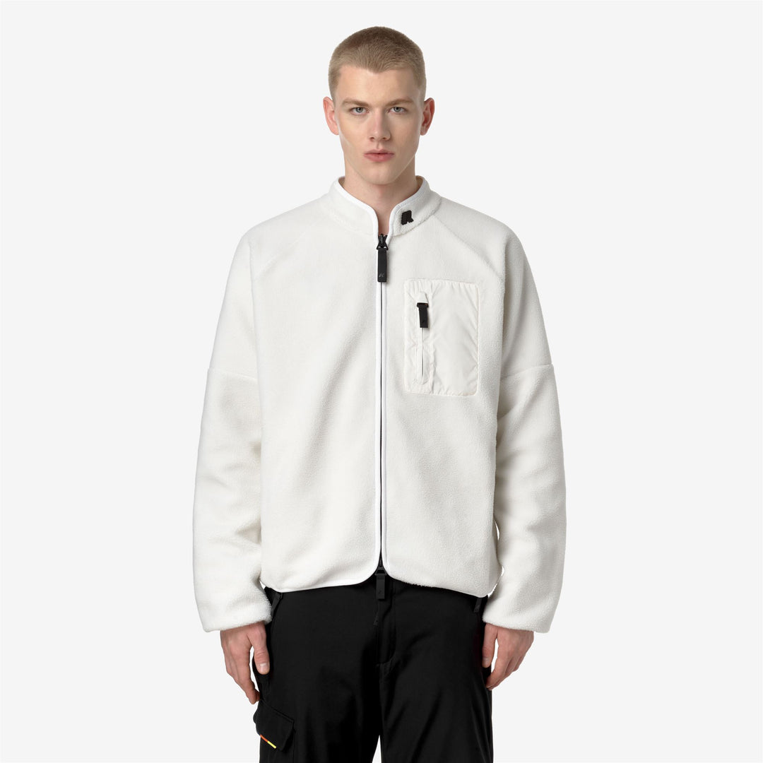 Fleece Man BESSANS Jacket WHITE G-WHITE G Dressed Back (jpg Rgb)		