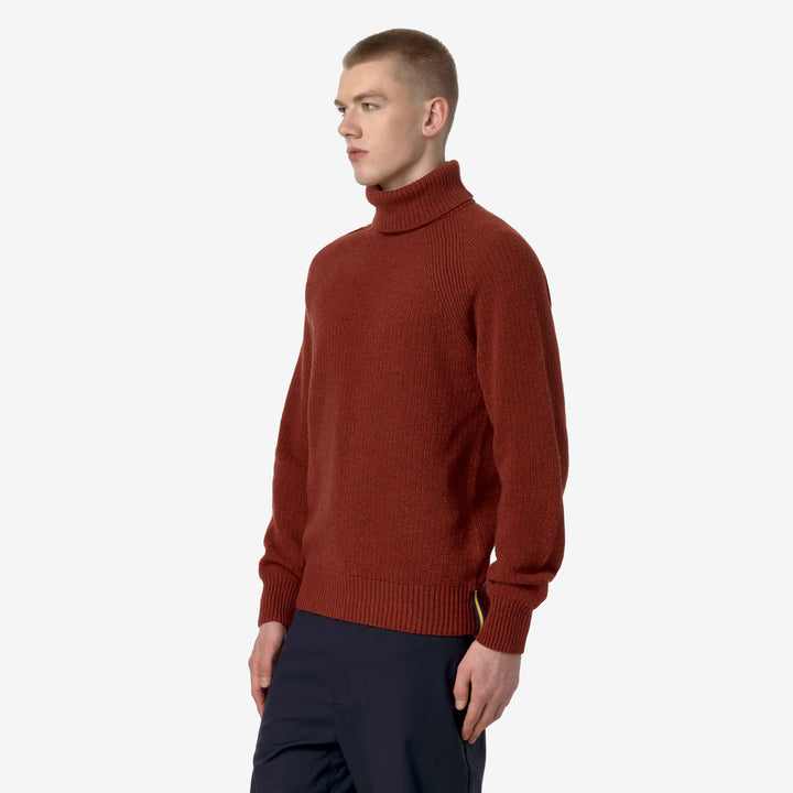 KNITWEAR Man VIRGIL MERINO Pull Over BROWN REDDISH Detail (jpg Rgb)			