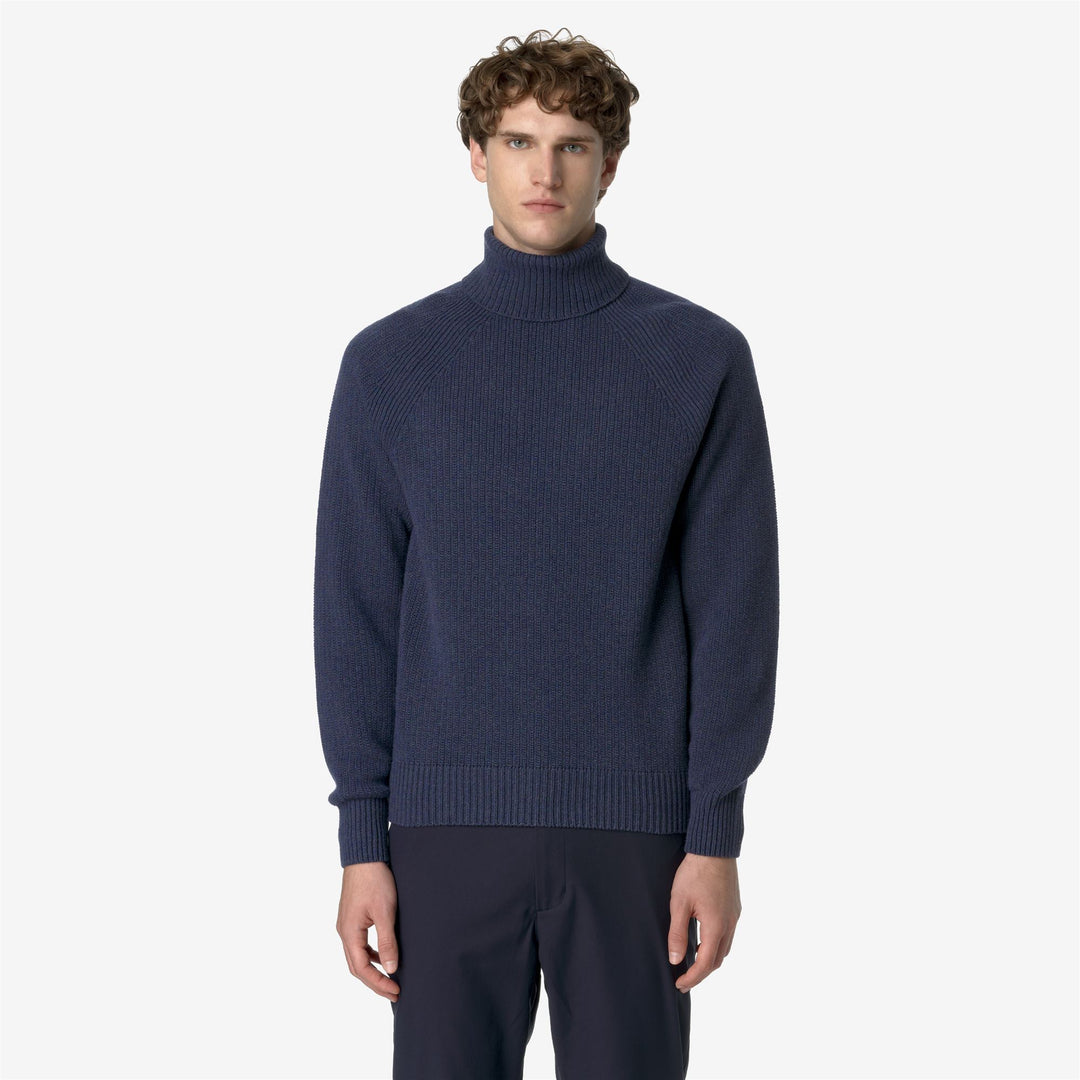 KNITWEAR Man VIRGIL MERINO Pull Over BLUE SEA Dressed Back (jpg Rgb)		