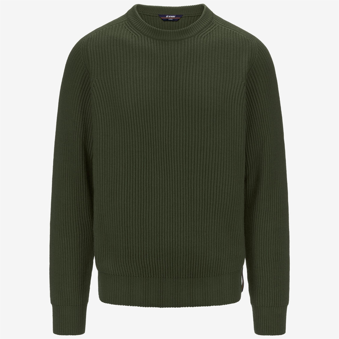 KNITWEAR Man VERIN WOOL MERINO BLEND Pull Over GREEN BLACK FOREST Photo (jpg Rgb)			