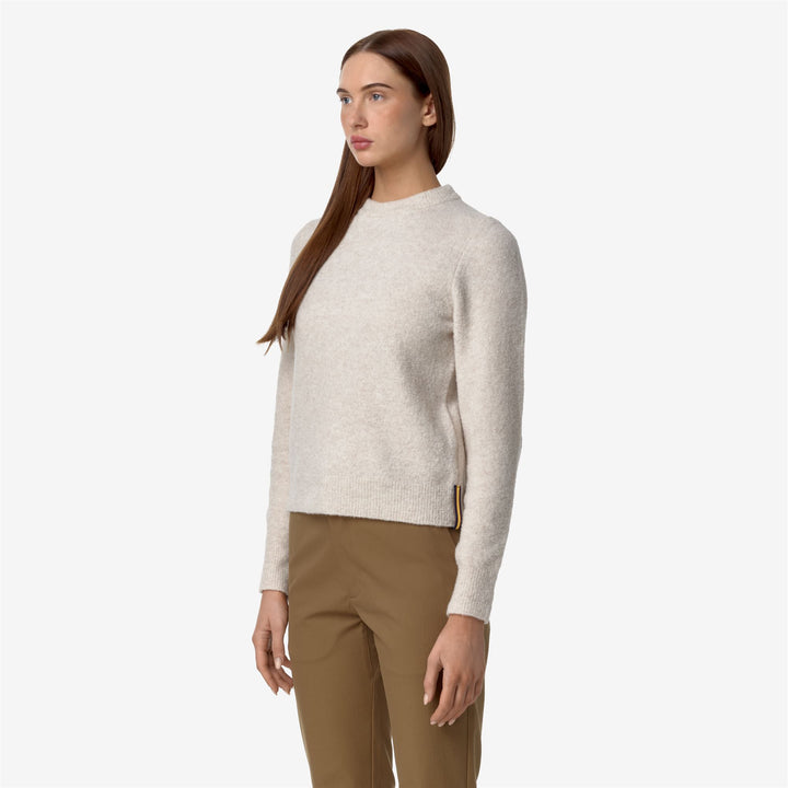 KNITWEAR Woman CLARISSE WOOL MERINO BOUCLE Pull Over BEIGE MOONBEAM Detail (jpg Rgb)			