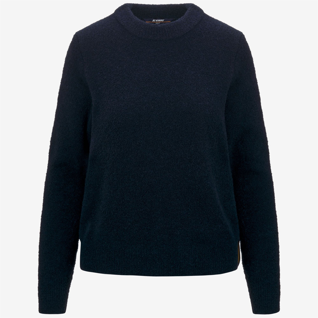 KNITWEAR Woman CLARISSE WOOL MERINO BOUCLE Pull Over BLUE DEPTH Photo (jpg Rgb)			