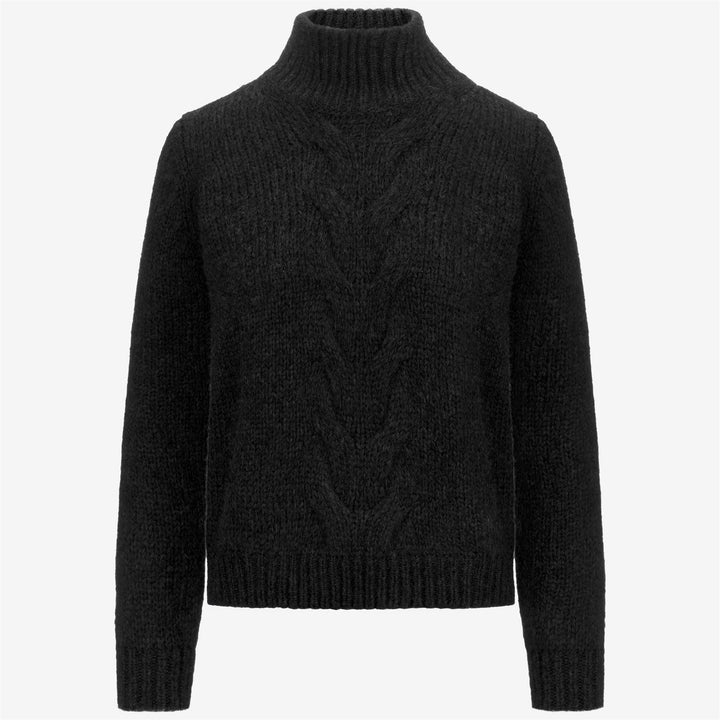 KNITWEAR Woman FUZZY WOOL MERINO BLEND Pull Over BLACK GREY Photo (jpg Rgb)			