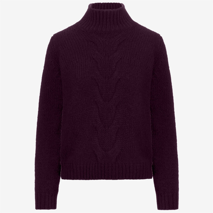 KNITWEAR Woman FUZZY WOOL MERINO BLEND Pull Over VIOLET DK PLUM Photo (jpg Rgb)			