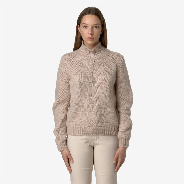 KNITWEAR Woman FUZZY WOOL MERINO BLEND Pull Over PINK TINT Dressed Back (jpg Rgb)		