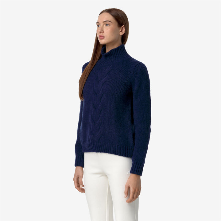 KNITWEAR Woman FUZZY WOOL MERINO BLEND Pull Over BLUE TWILIGHT Detail (jpg Rgb)			