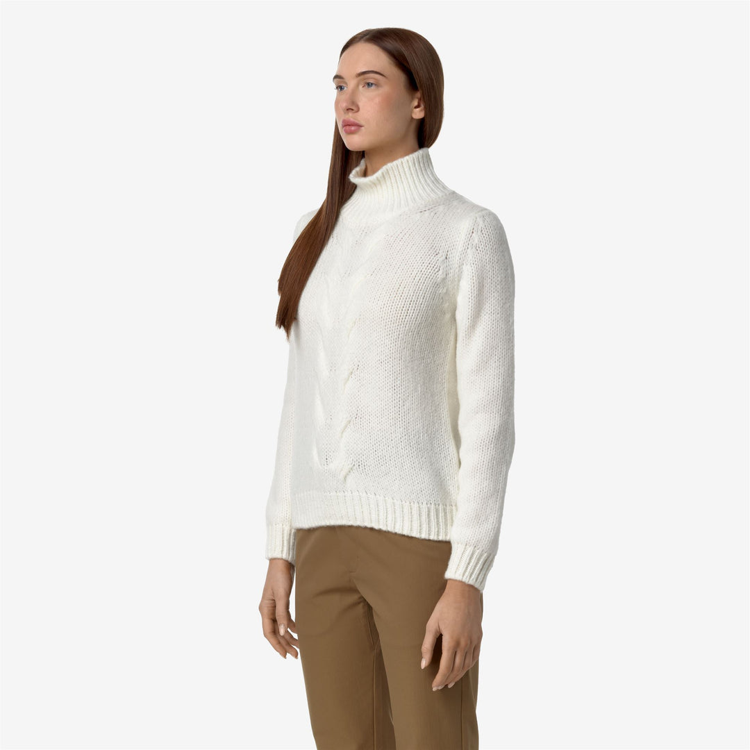 KNITWEAR Woman FUZZY WOOL MERINO BLEND Pull Over WHITE GARDENIA Detail (jpg Rgb)			