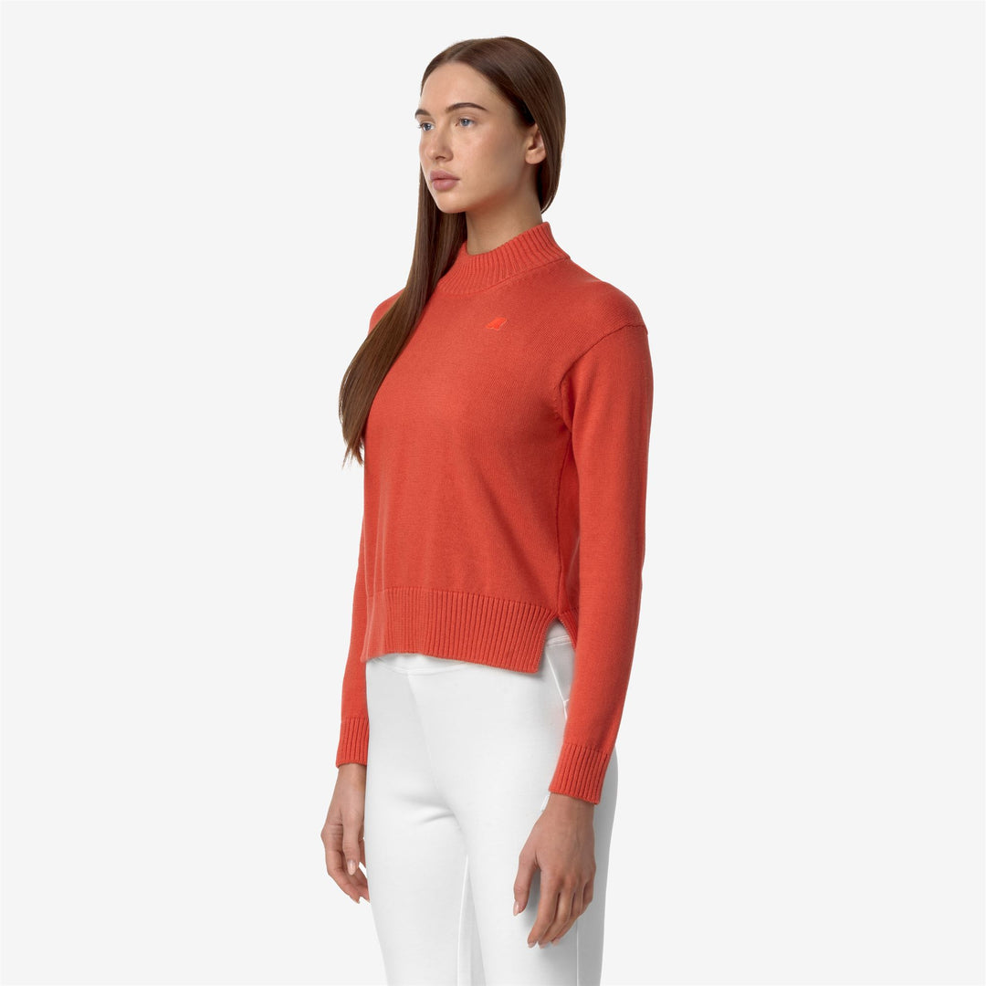 KNITWEAR Woman AGATA COTTON CASHMERE Pull Over RED PAPAVERO Detail (jpg Rgb)			