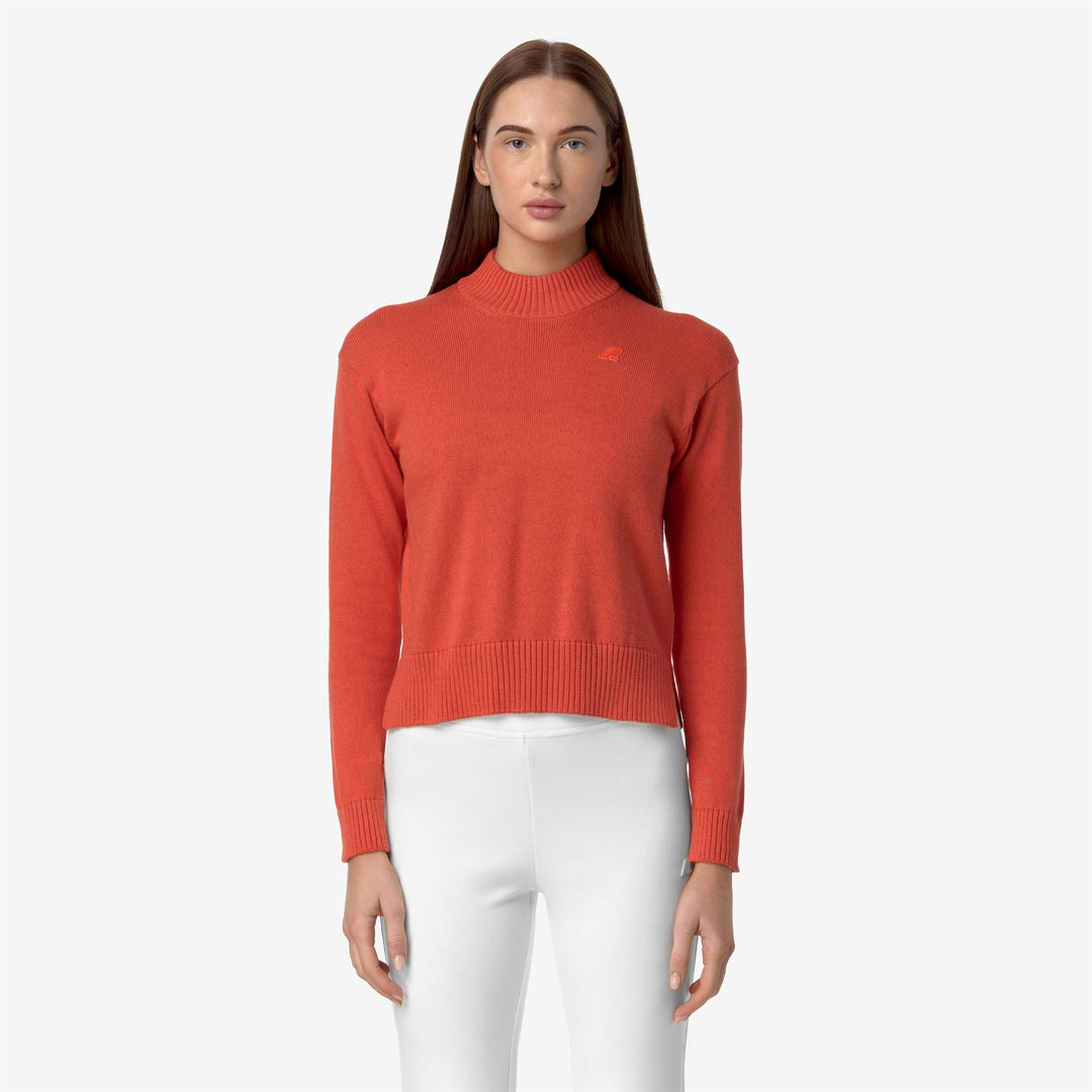 KNITWEAR Woman AGATA COTTON CASHMERE Pull Over RED PAPAVERO Dressed Back (jpg Rgb)		