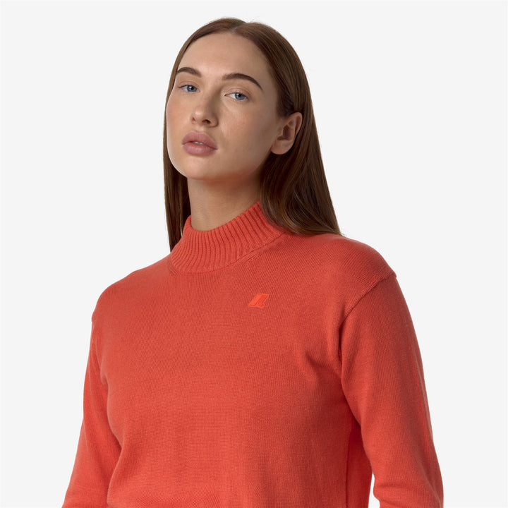 KNITWEAR Woman AGATA COTTON CASHMERE Pull Over RED PAPAVERO Detail Double				