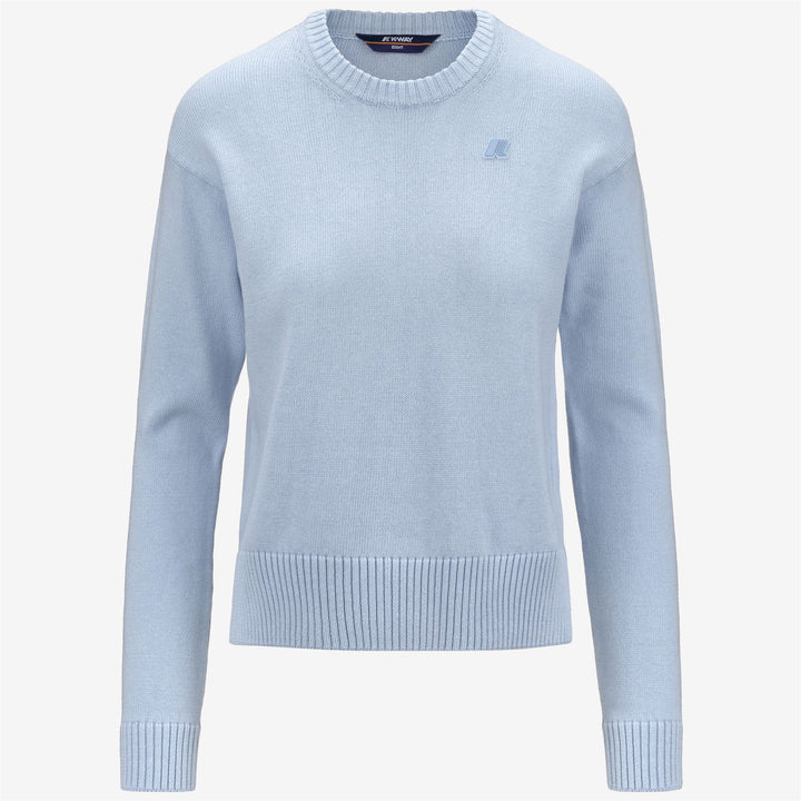 KNITWEAR Woman DOMITINE COTTON CASHMERE Pull Over BLUE BALLAD Photo (jpg Rgb)			