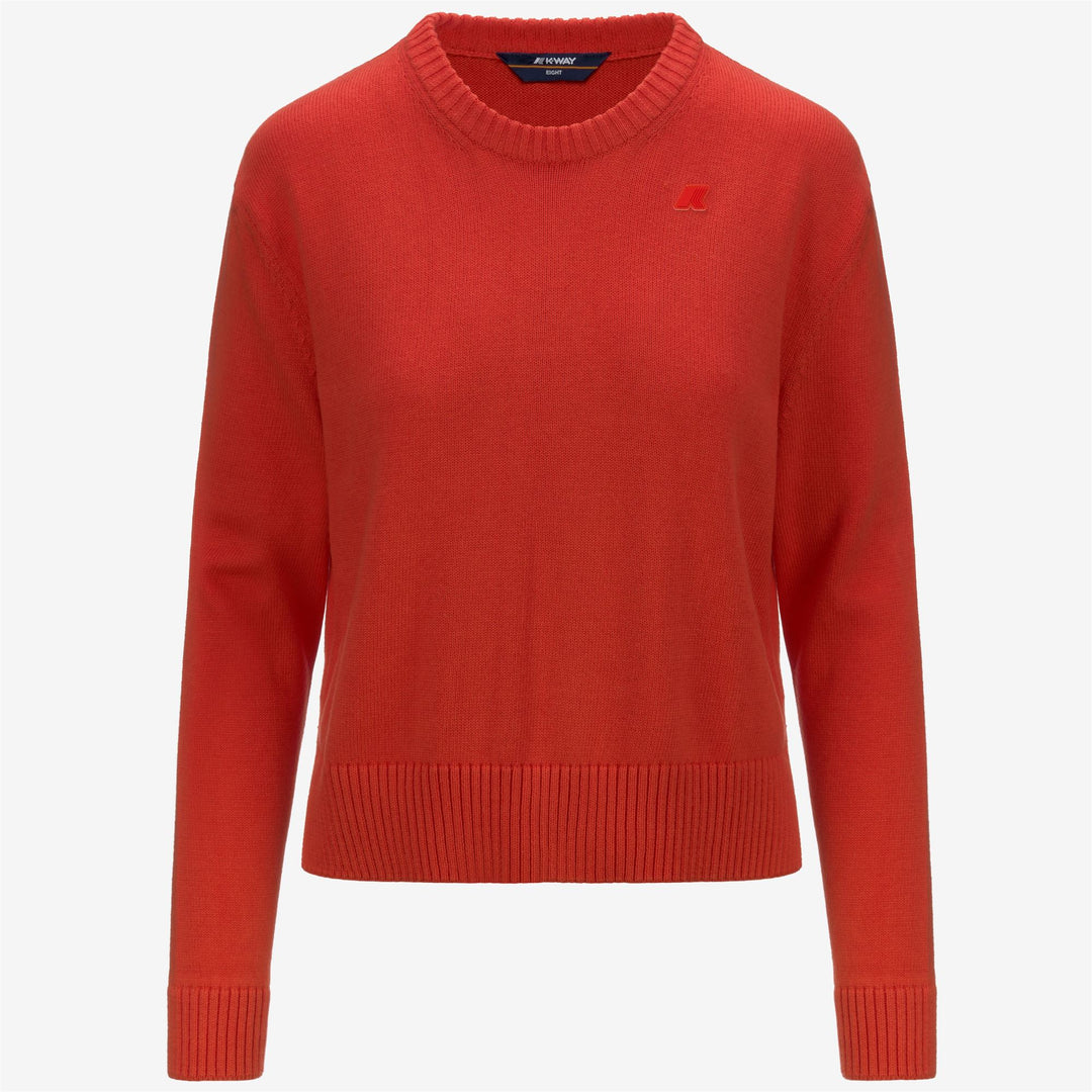 KNITWEAR Woman DOMITINE COTTON CASHMERE Pull Over RED PAPAVERO Photo (jpg Rgb)			