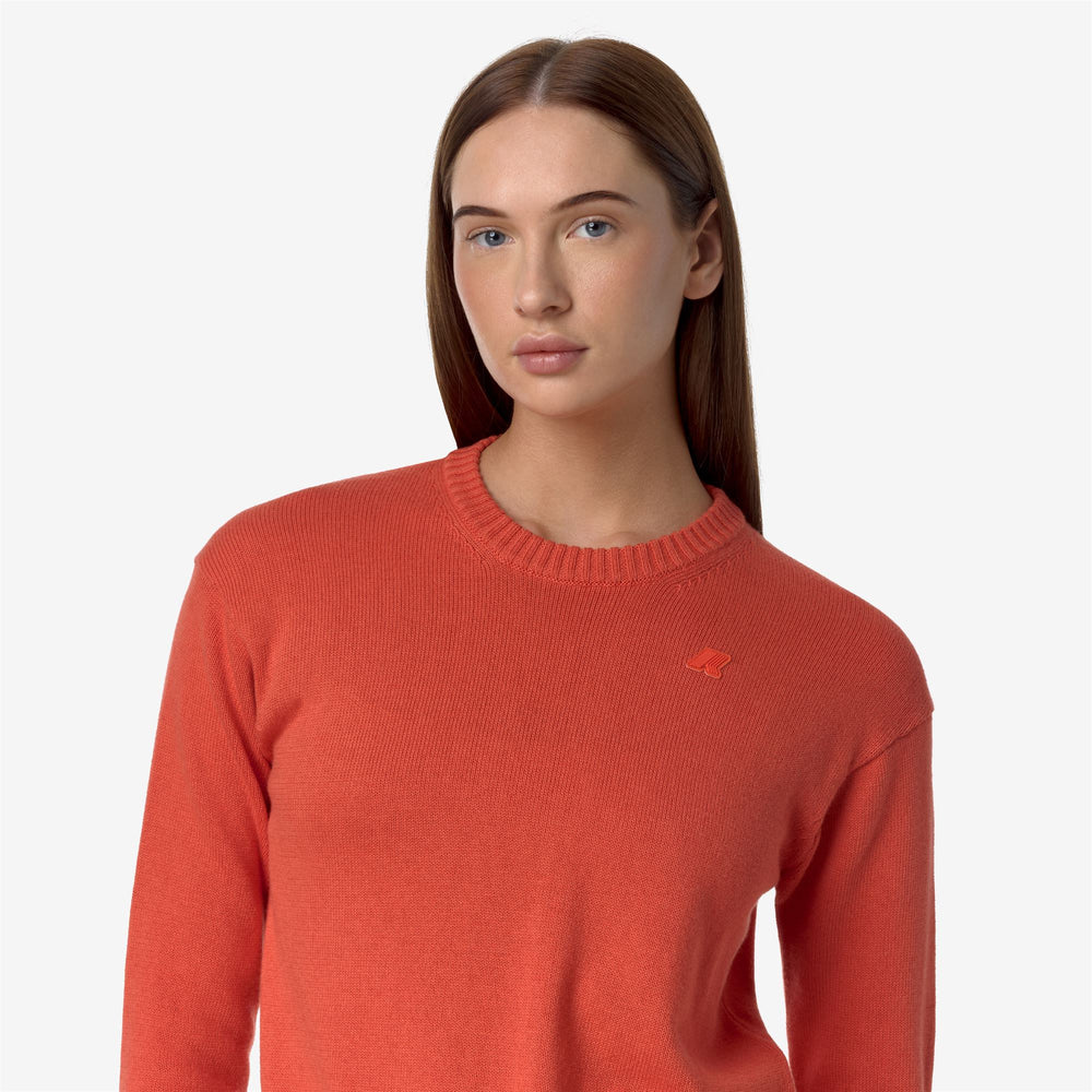 KNITWEAR Woman DOMITINE COTTON CASHMERE Pull Over RED PAPAVERO Detail Double				