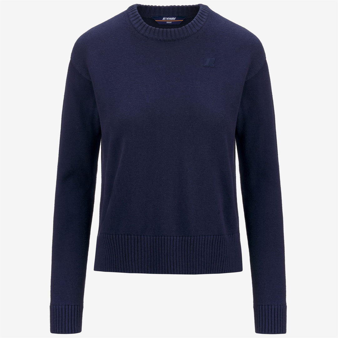 KNITWEAR Woman DOMITINE COTTON CASHMERE Pull Over BLUE DK Photo (jpg Rgb)			