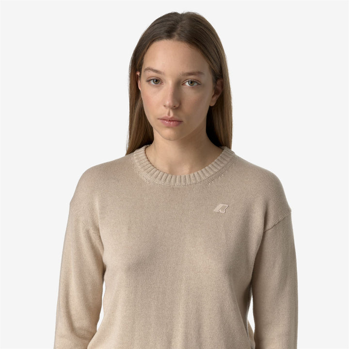 KNITWEAR Woman DOMITINE COTTON CASHMERE Pull Over BEIGE Detail Double				