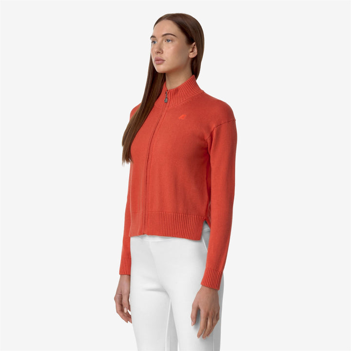 KNITWEAR Woman BETINNE COTTON CASHMERE Jacket RED PAPAVERO Detail (jpg Rgb)			