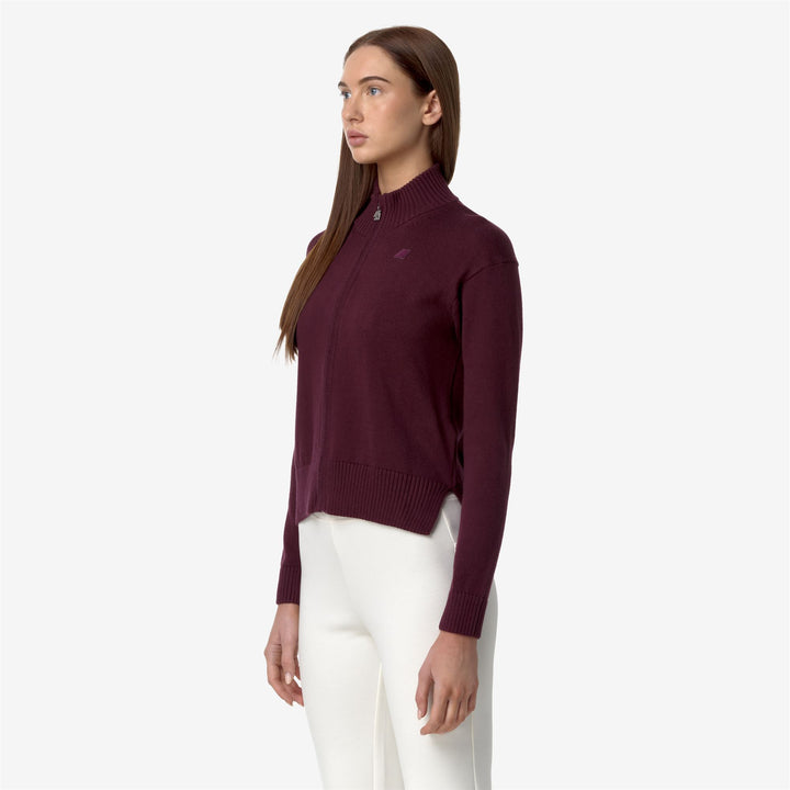 KNITWEAR Woman BETINNE COTTON CASHMERE Jacket RED PORT ROYALE Detail (jpg Rgb)			