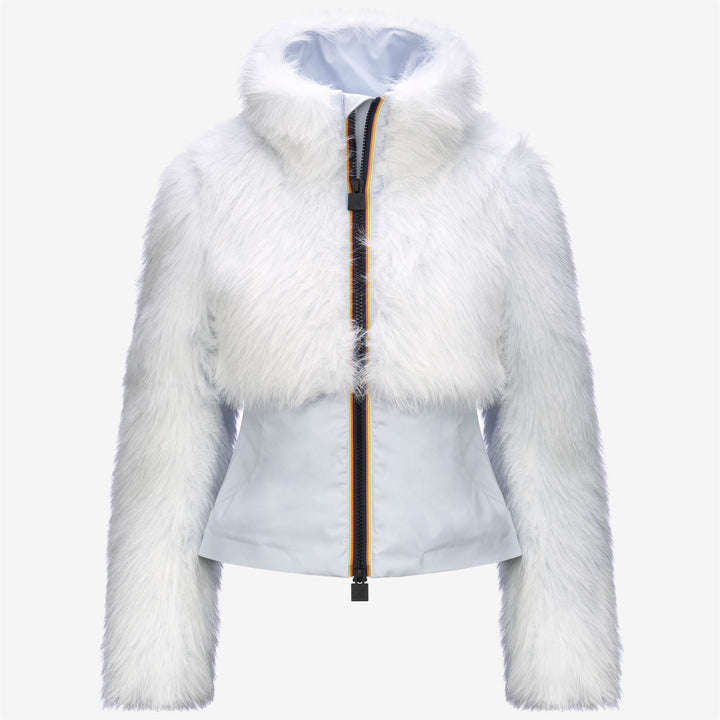 Jackets Woman MEL ECO FUR BONDED Short GREY LILLA - BLACK ASH Photo (jpg Rgb)			