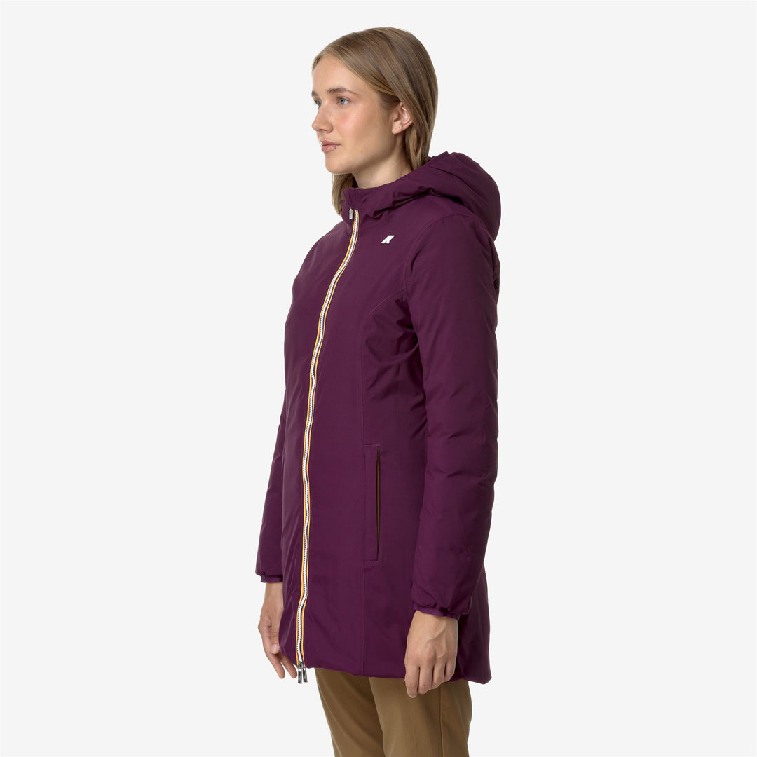 Jackets Woman DENISE ST THERMO REVERSIBLE 3/4 LENGTH VIOLET DK P-BROWN G Detail (jpg Rgb)			