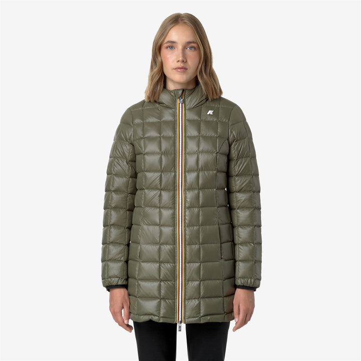 Jackets Woman DENISE ST THERMO DOUBLE 3/4 LENGTH BLACK P-GREEN C Detail Double				