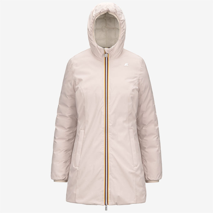 Jackets Woman DENISE ST THERMO DOUBLE 3/4 LENGTH PINK T-WHITE G Photo (jpg Rgb)			