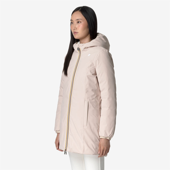 Jackets Woman DENISE ST THERMO DOUBLE 3/4 LENGTH PINK T-WHITE G Detail (jpg Rgb)			