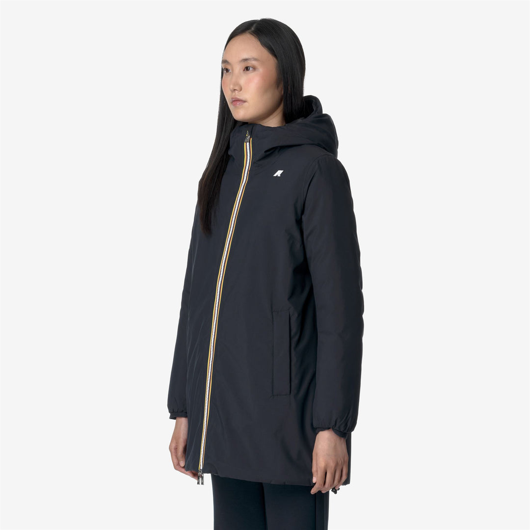 Jackets Woman SOPHIE ST THERMO DOUBLE Mid BLUE DEPTH - BLACK PURE Detail (jpg Rgb)			