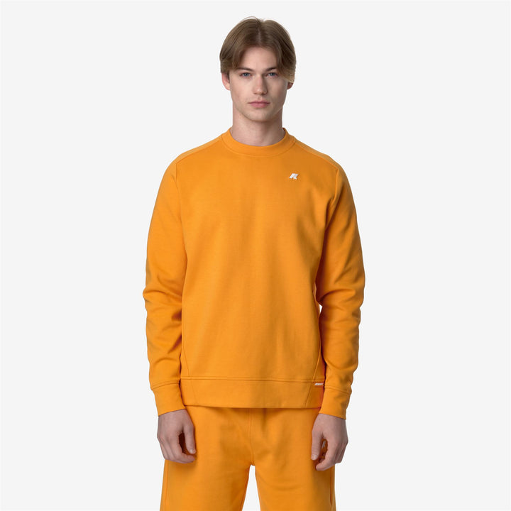 Fleece Man MEDINE INTERLOCK Jumper ORANGE MD Dressed Back (jpg Rgb)		