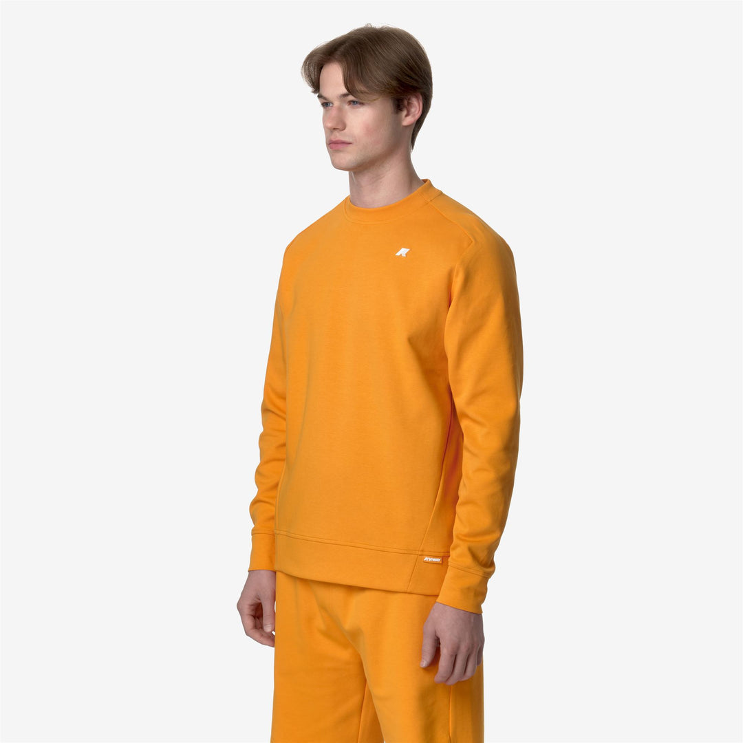 Fleece Man MEDINE INTERLOCK Jumper ORANGE MD Detail (jpg Rgb)			