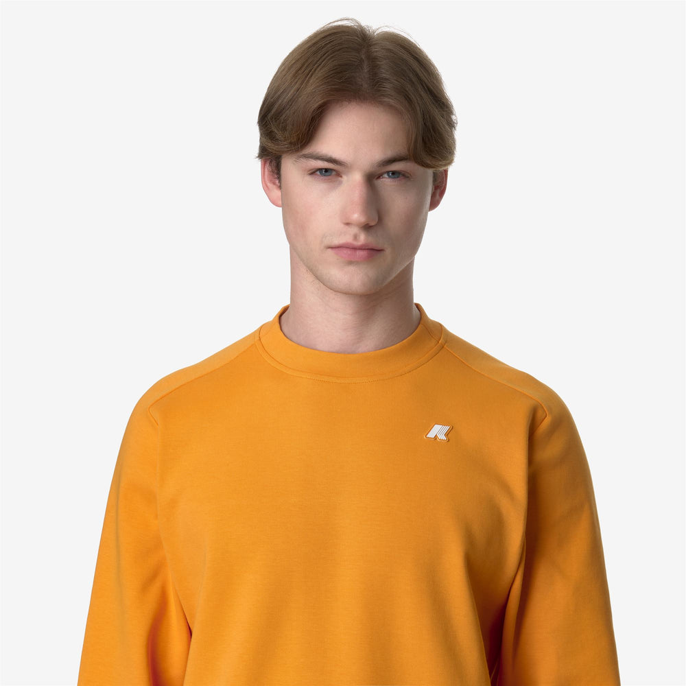 Fleece Man MEDINE INTERLOCK Jumper ORANGE MD Detail Double				