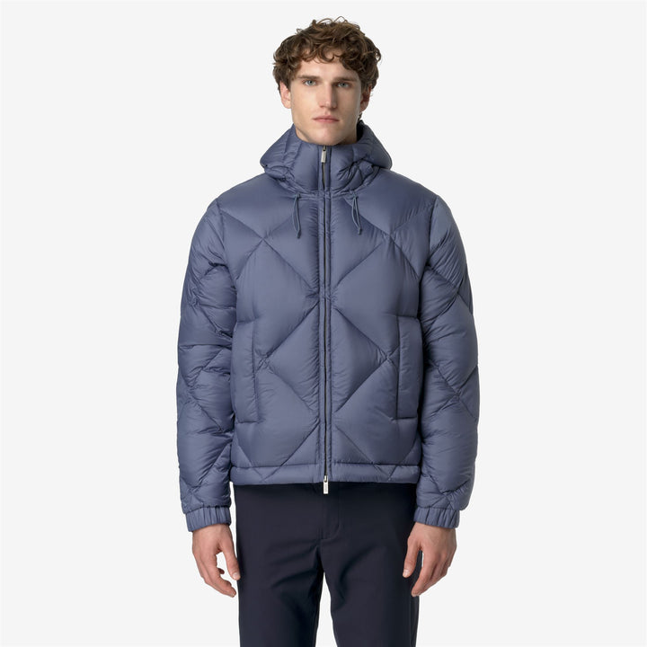 Jackets Man QUILL SUPER LIGHT THERMO HEAVY Short GREY BLUE AVIO Dressed Back (jpg Rgb)		