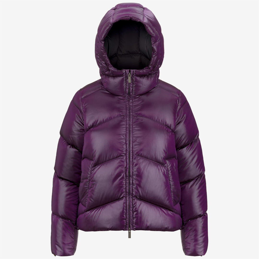 Jackets Woman NINEV CRYSTAL CHINTZ THERMO HEAVY Short VIOLET DK PURPLE CHINTZ Photo (jpg Rgb)			