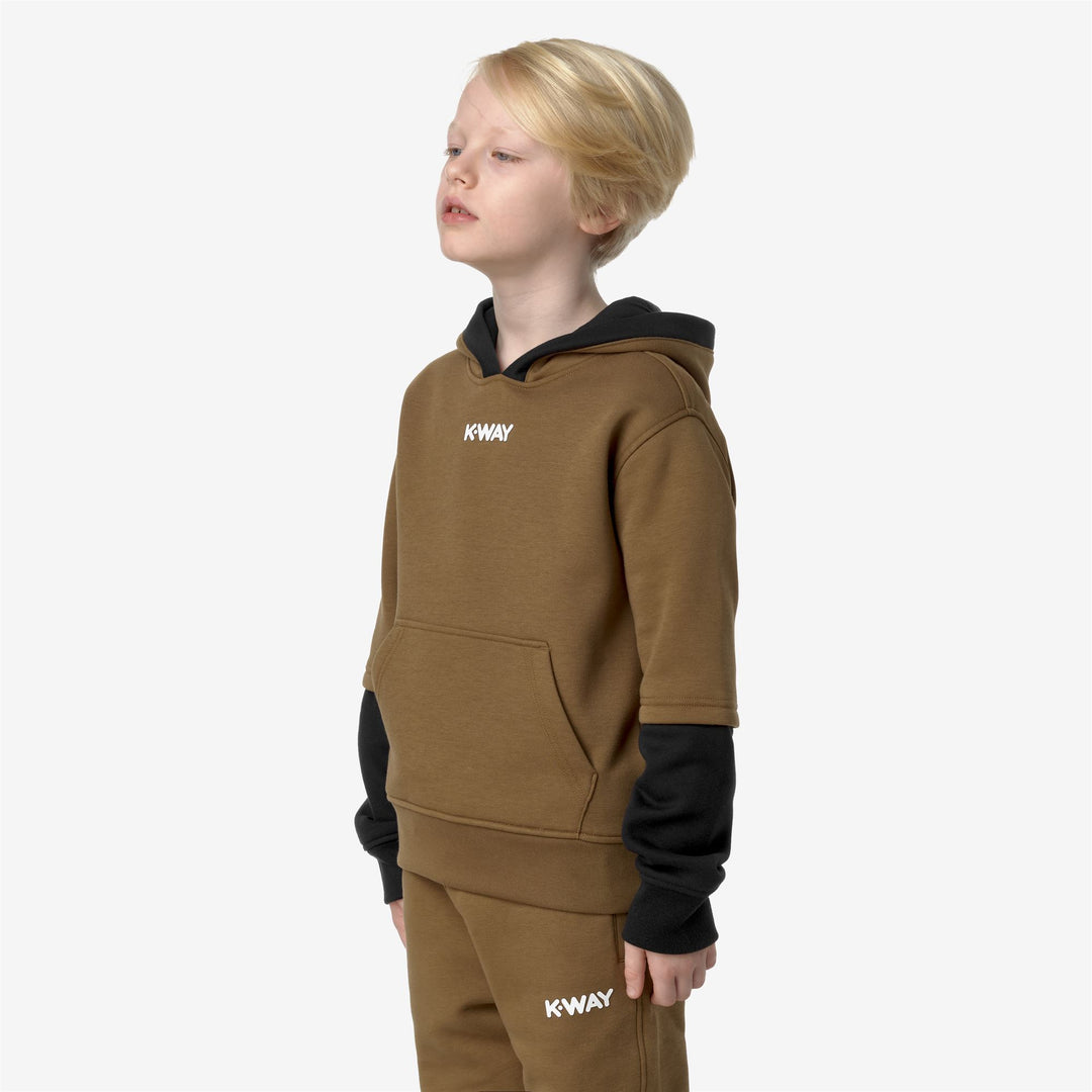 Fleece Boy P. BERNIEL PC LETTERING Jumper BROWN C-BLACK P Detail (jpg Rgb)			