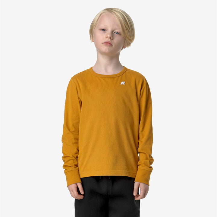 T-ShirtsTop Boy P. ELMER JERSEY PEACH T-Shirt YELLOW INCA Dressed Back (jpg Rgb)		