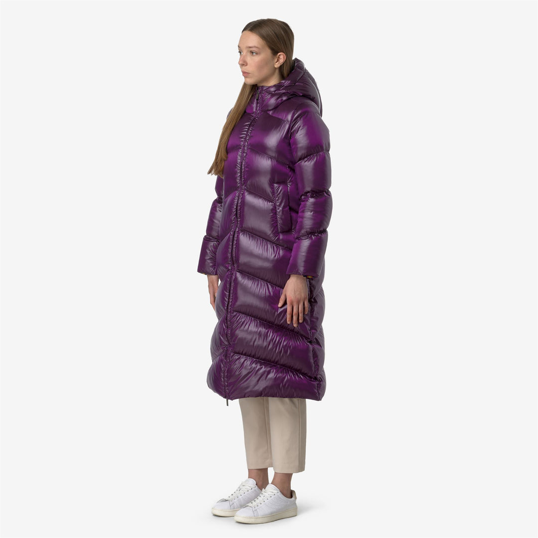 Jackets Woman NEIVEL CRYSTAL CHINTZ THERMO HEAVY Long VIOLET DK PURPLE CHINTZ Detail (jpg Rgb)			