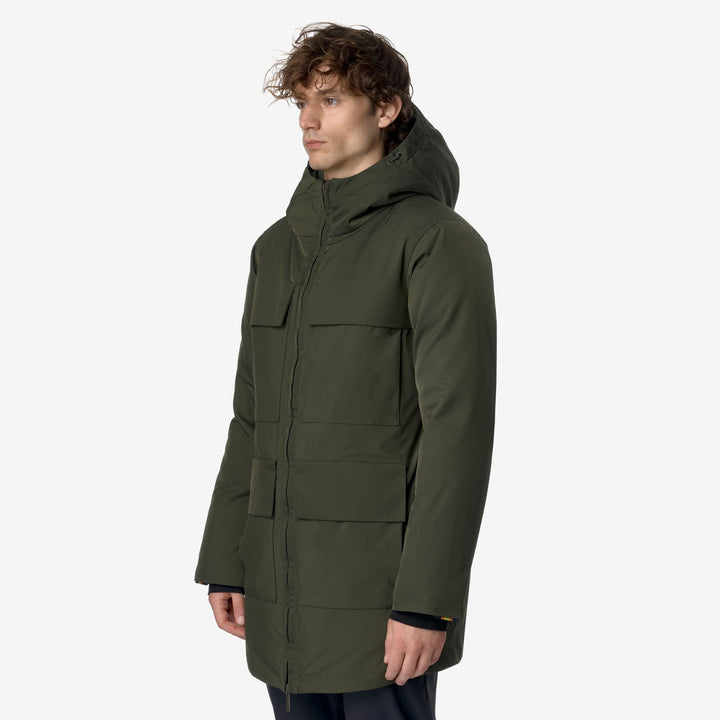 Jackets Man HODEL FABRIC MIX Mid GREEN BLACKISH Detail (jpg Rgb)			