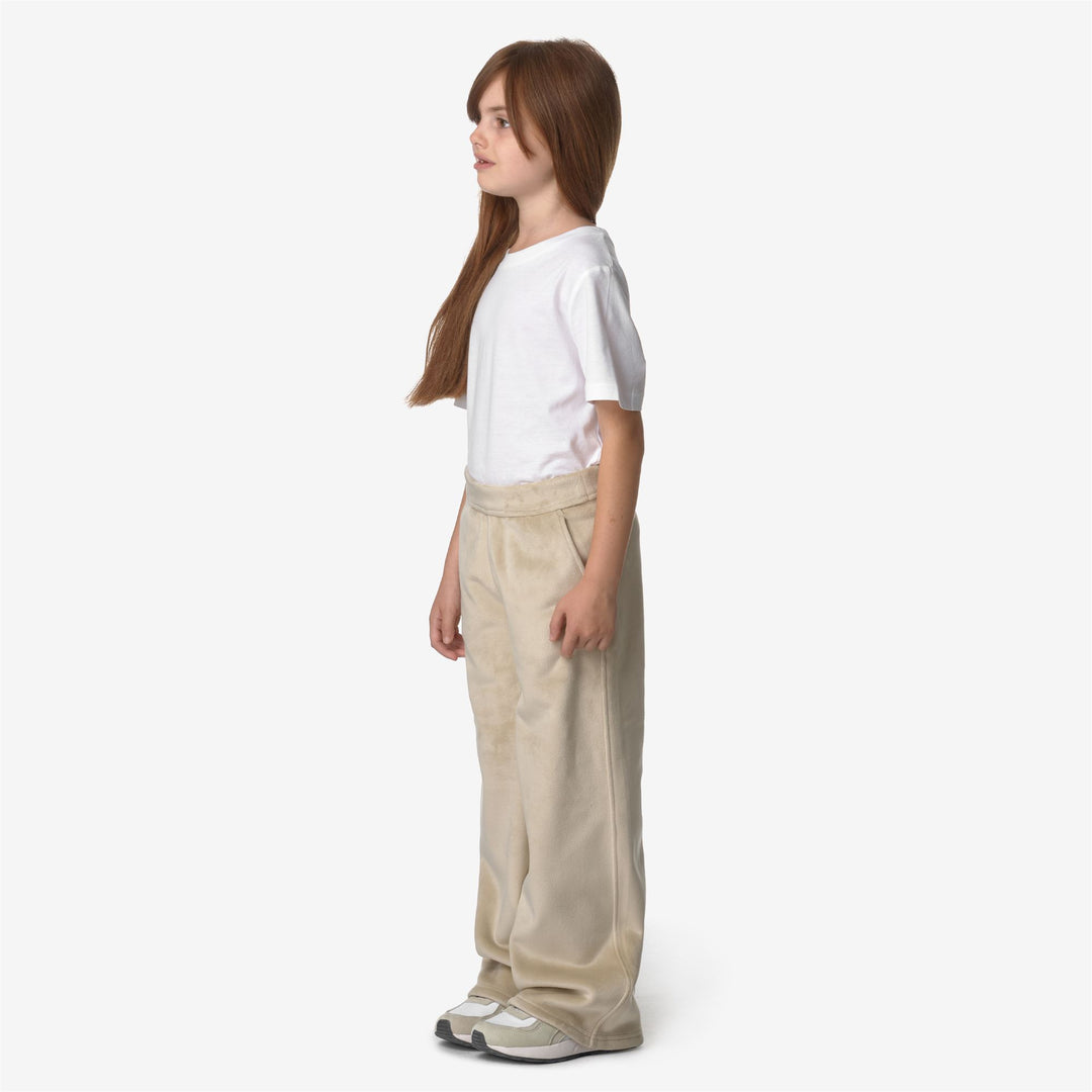 Pants Girl P. JENNY VELOUR POLAR Sport Trousers BEIGE GREY-BEIGE GREY Detail (jpg Rgb)			