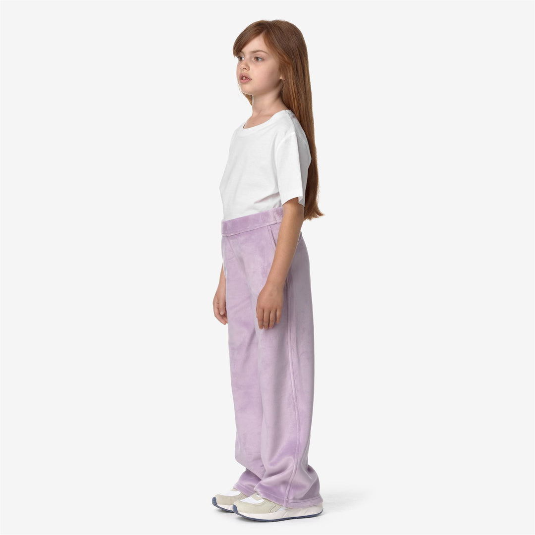 Pants Girl P. JENNY VELOUR POLAR Sport Trousers VIOLET LT LILAC Detail (jpg Rgb)			