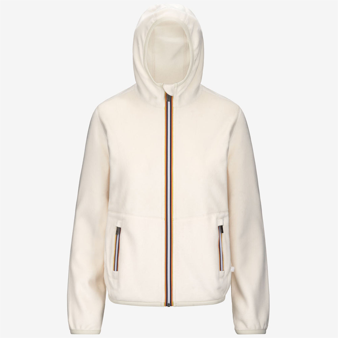 Fleece Woman LILY VELOUR POLAR DOUBLE Jacket WHITE G-WHITE G Photo (jpg Rgb)			