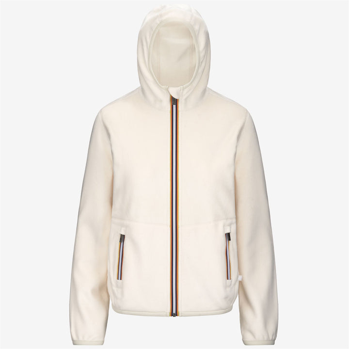 Fleece Woman LILY VELOUR POLAR DOUBLE Jacket WHITE G-WHITE G Photo (jpg Rgb)			