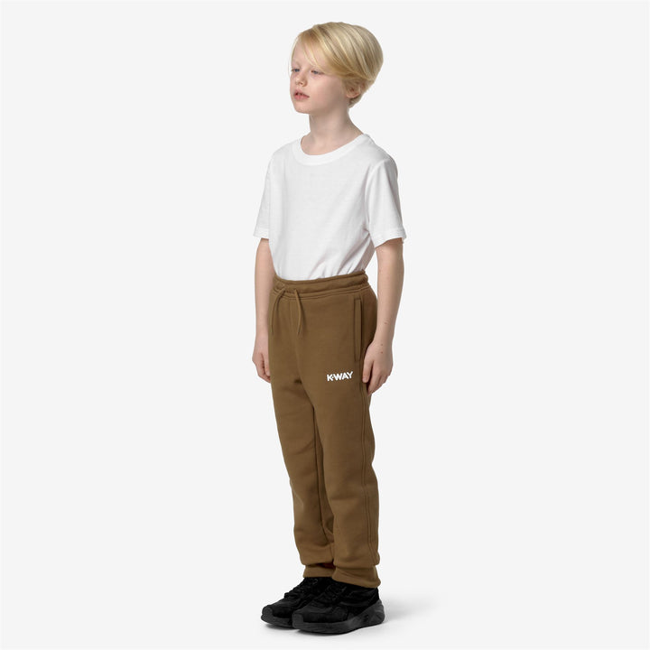 Pants Boy P. BUVEL PC LETTERING Sport Trousers BROWN C-BLACK P Detail (jpg Rgb)			