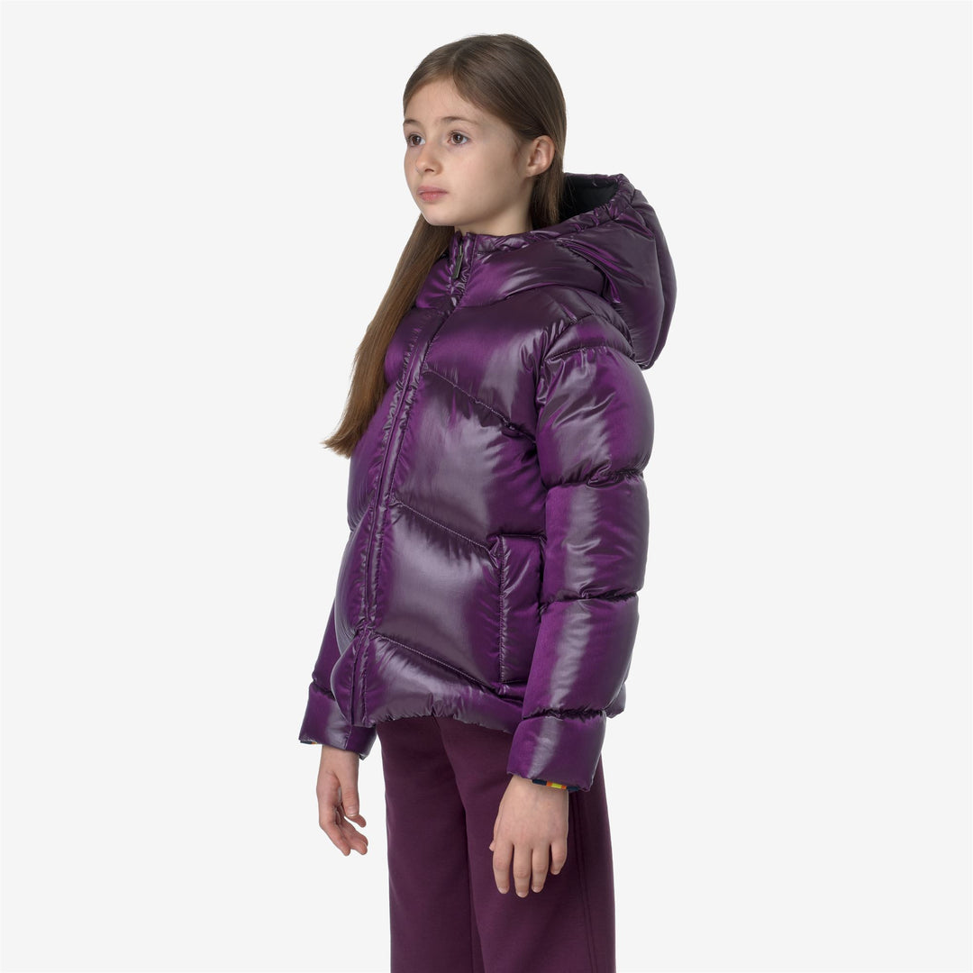 Jackets Girl P. NINEV CRYSTAL CHINTZ THERMO HEAVY Short VIOLET DK PURPLE CHINTZ Detail (jpg Rgb)			