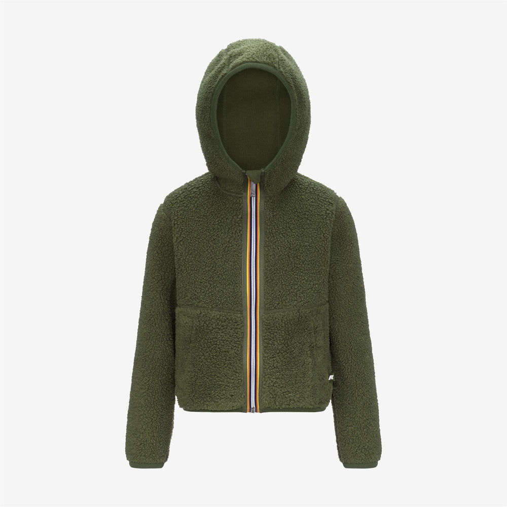 Fleece Boy P. JACK SHERPA POLAR DOUBLE Jacket GREEN C-GREEN C Dressed Front (jpg Rgb)	