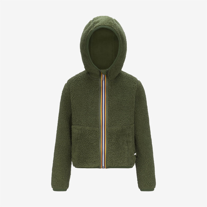 Fleece Boy P. JACK SHERPA POLAR DOUBLE Jacket GREEN C-GREEN C Dressed Front (jpg Rgb)	