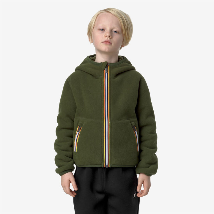 Fleece Boy P. JACK SHERPA POLAR DOUBLE Jacket GREEN C-GREEN C Dressed Back (jpg Rgb)		