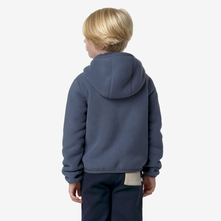 Fleece Boy P. JACK SHERPA POLAR DOUBLE Jacket GREY BLUE A-GREY BLUE A Dressed Front Double		