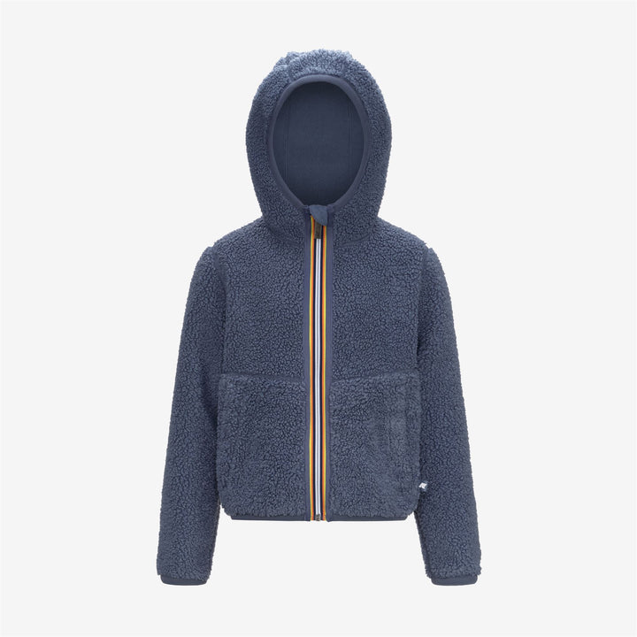 Fleece Boy P. JACK SHERPA POLAR DOUBLE Jacket GREY BLUE A-GREY BLUE A Dressed Front (jpg Rgb)	