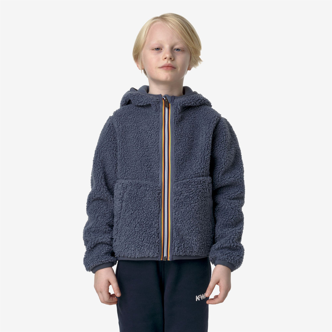 Fleece Boy P. JACK SHERPA POLAR DOUBLE Jacket GREY BLUE A-GREY BLUE A Detail Double				